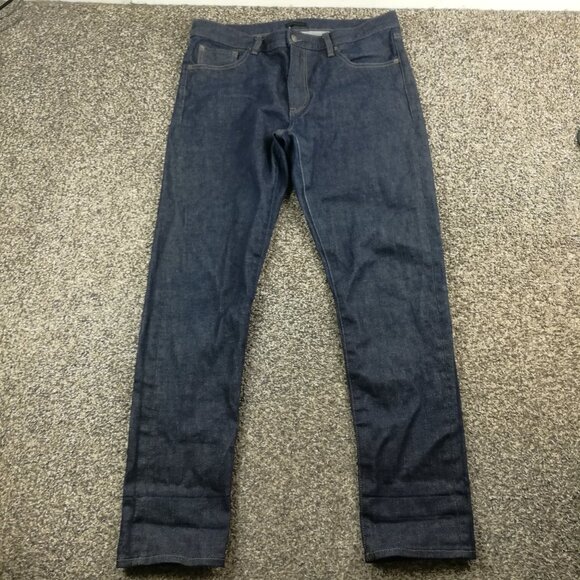 Uniqlo Jeans Selvedge 35x32 Slim Straight Fit Japanese Kaihara